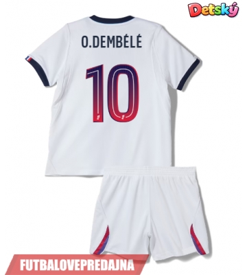 Lacne Dětský Futbalové dres Paris Saint-Germain Ousmane Dembele #10 2026-27 Krátky Rukáv - Preč (+ trenírky)